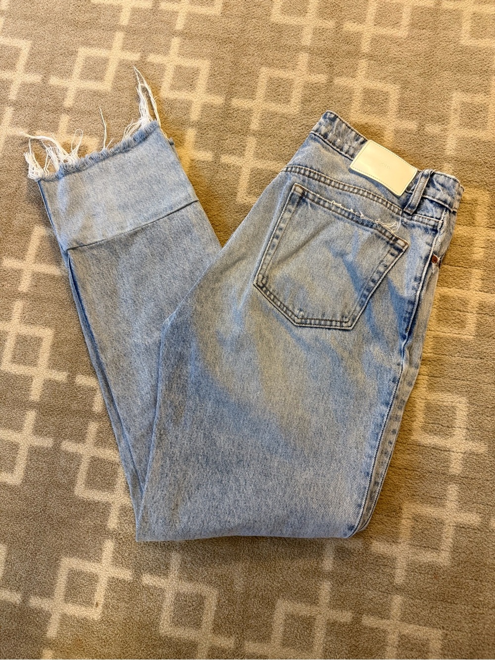 Zara Light Blue Ankle Crop Jeans